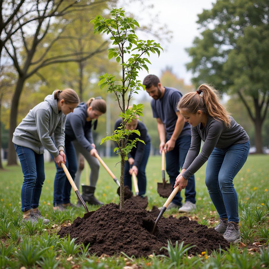 Community tree planting event